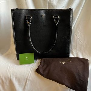 Black kate spade leather structured purse